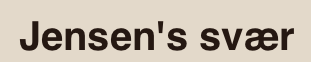 Jensen`S Svær